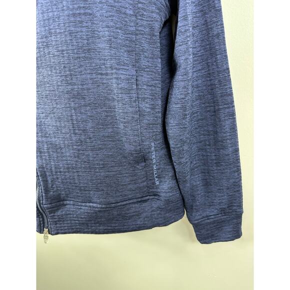 Peter Millar Maven Performance Full Zip Hoodie Textured Jersey Fleece Large W's - Picture 12 of 13